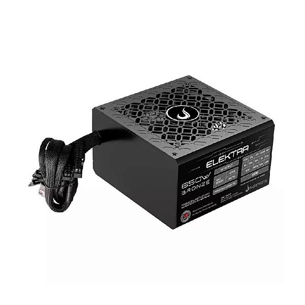 FONTE GAMER RISE MODE ELEKTRA 650W 80 PLUS BRONZE PFC ATIVO RM PSU ELK 650 B