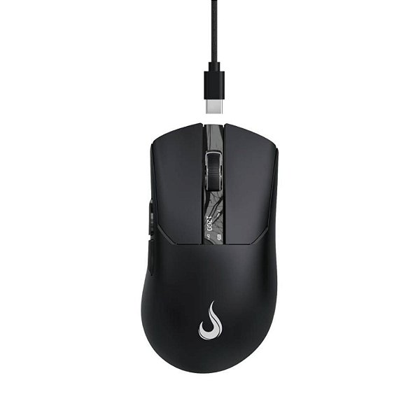 MOUSE GAMER RISE MODE GHOST DISPLAY 6 BOTÕES WIRELESS/BLUETOOTH 12000DPI RM MG GHT FB