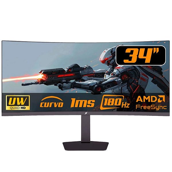 MONITOR GAMER 34" SUPERFRAME ENTERPRISE CURVO ULTRAWIDE QUAD HD VA 1MS 180HZ FREE-SYNC/G-SYNC ETP34QUVCD2C