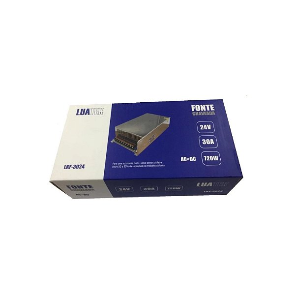 FONTE CHAVEADA LUATEK 24V 30A METALICA LKF-3024