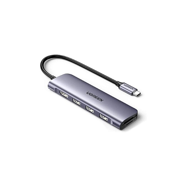 HUB USB UGREEN TIPO C PARA 3 USB-A 3.0/ HDMI/ SD TF CM511