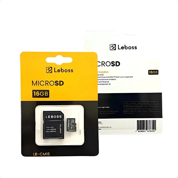 CARTAO DE MEMORIA MICRO SD 16GB LEBOSS CLASSE 10