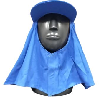 Touca Tipo Árabe Media Brim Leve Azul C/ Aba