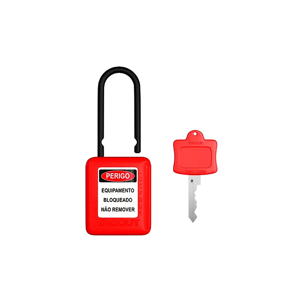 Cadeado Vermelho Plástico P/ Bloqueio 40/38 Tagout - CP140CD