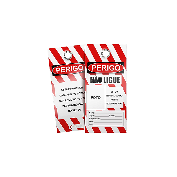 Etiqueta De Bloqueio Com Foto Comese