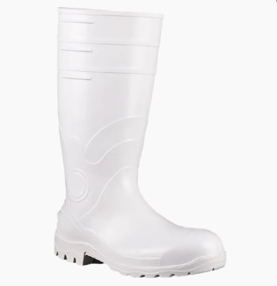Bota De PVC Bracol Longa BPL C/ Forro S/ Bico De Aço Branco - CA 37750