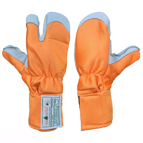 Luva de Segurança Tecmater P/ Motosserrista Vaqueta/Nylon - CA 12876