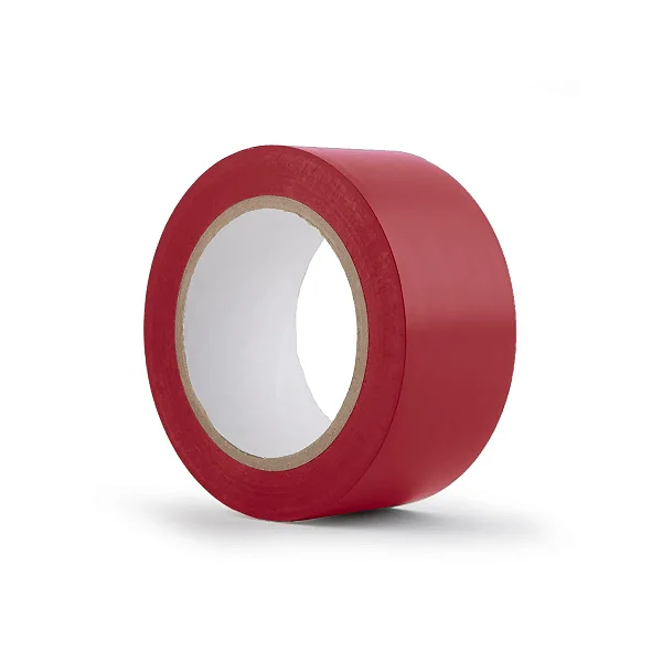 Fita Adesiva Vermelha Para Demarcação De Solo 48MM X 30CM