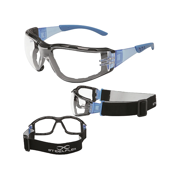 Óculos De Segurança Com Vedação Imola Steelflex Cor Incolor - CA 51362