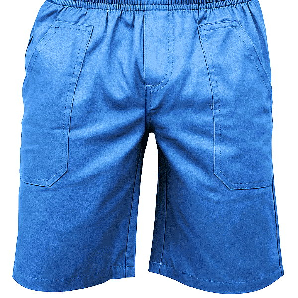 Uniforme Bermuda Em Brim Azul