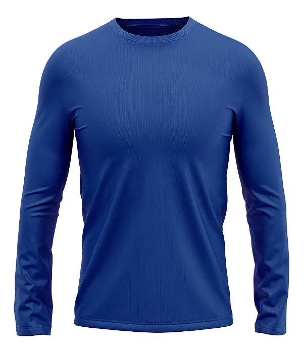 Camisa De Malha UV 50+ Manga Longa - Azul