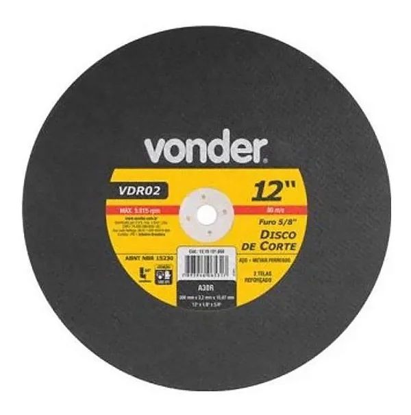 Disco De Corte 12 x 1/8 x 5/8 VDR02 VONDER