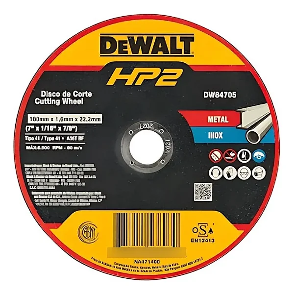Disco De Corte 7 x 1.6MM x 7/8 DW84705 Dewalt