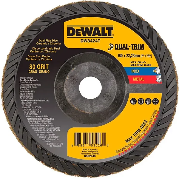 Disco Flap Dewalt 7 x 7/8 GR80