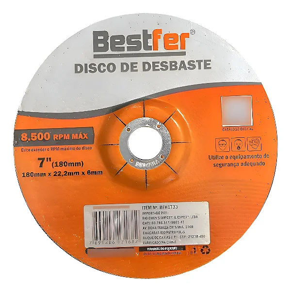 Disco De Desbaste Bestfer 7 x 1/4 x 7/8 BFH1733