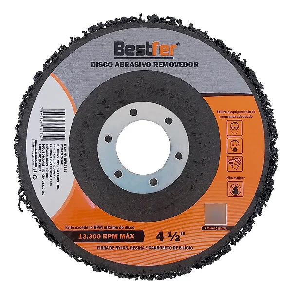 Disco Nylon Bestfer - Limpeza / Removedor 4.1/2 Preto