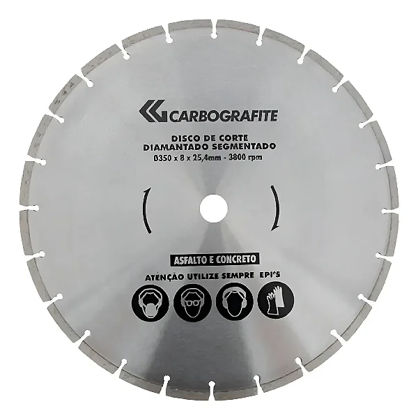 Disco Diamantado Asfalto Carbografite 350mm x 25F