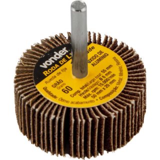 Roda De Lixa 50 x 20mm C/Haste - Grão 60