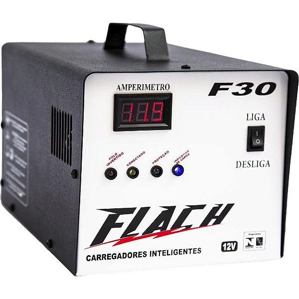 Carregador Bateria Flach 30A F30 12V Bivolt