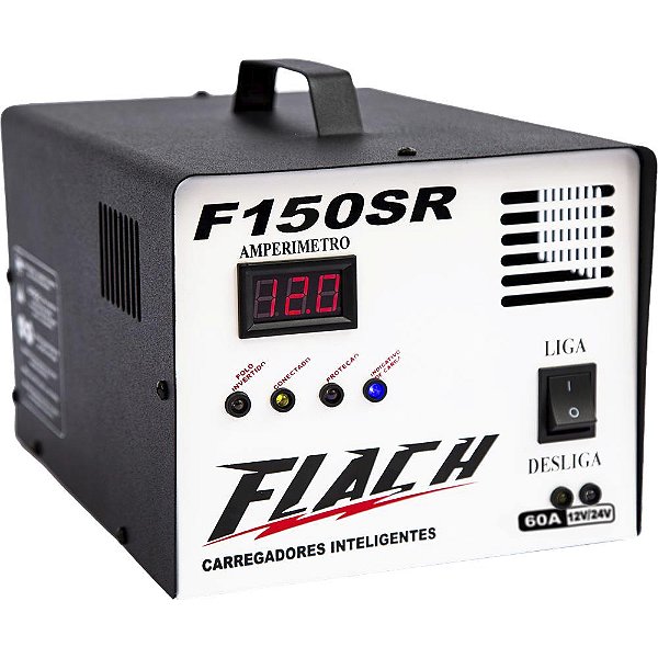 Carregador Bateria Flach 60A F150SR 12/24V Bivolt