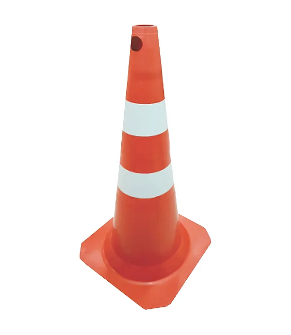 Cone De PVC 75CM - Laranja e Branco Slim