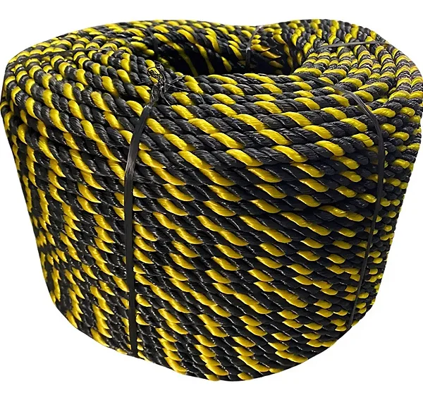 Corda De Polietileno Torcida - 12mm Amarelo e Preto