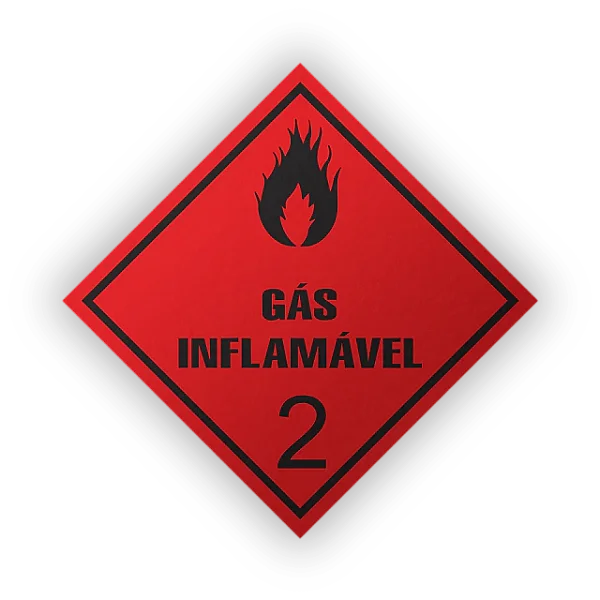 Placa PVC Simbologia 30x30 - Gás Inflamável 2