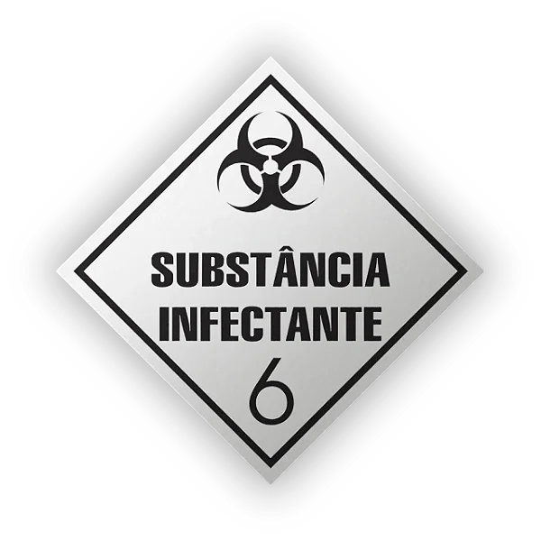 Placa PVC Simbologia 30x30 - Substância Infectante 6