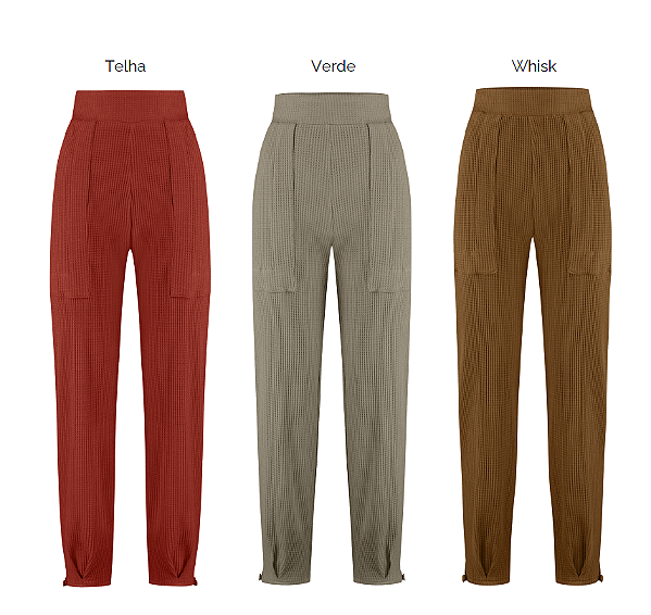 Calça De Malha Com Bolson