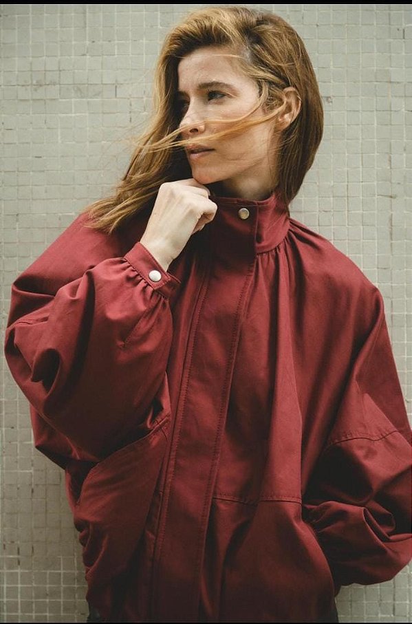 Jaqueta Morcego Com Franzido