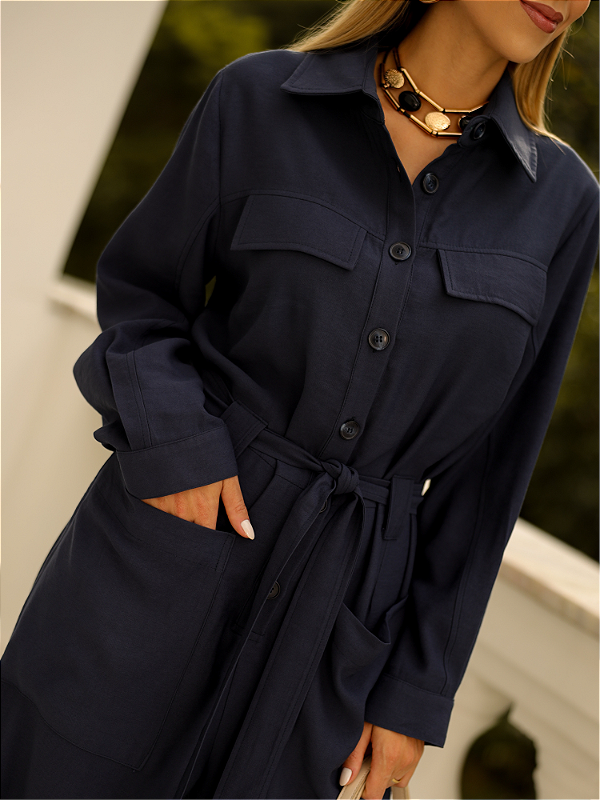 Macacão Manga Longa Com Detalhe Faixa