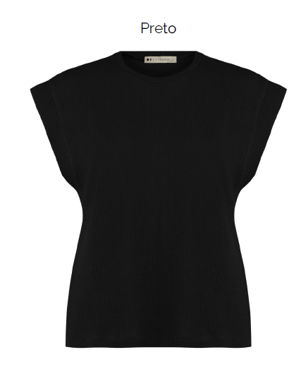 Blusa Malha Sem Manga