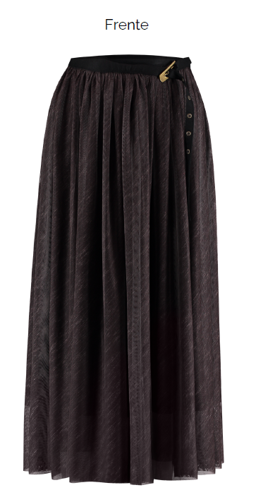 Saia Franzida De Tule Com Cos Alfaiataria