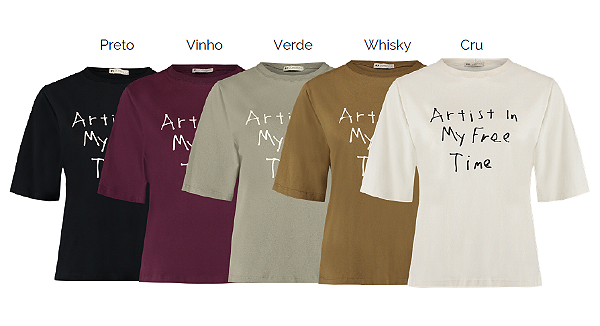 Camiseta Malha De Algodão Estampa Artis In
