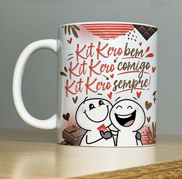 Caneca Porcelana Kit Kero Bem Sublimada