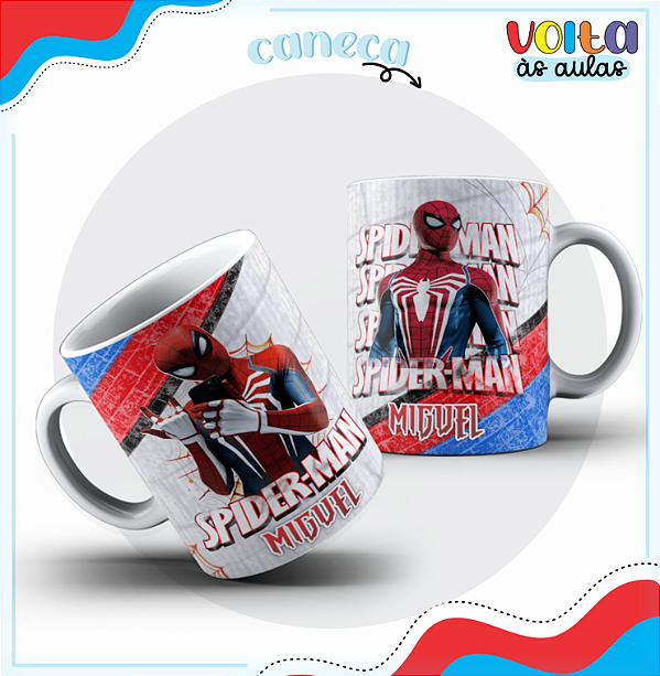 Caneca Porcelana Homem Aranha Sublimada Personalizada