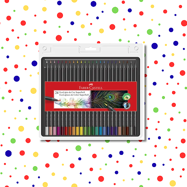 Ecolápis de Cor Supersoft 24 Cores  Faber-Castell