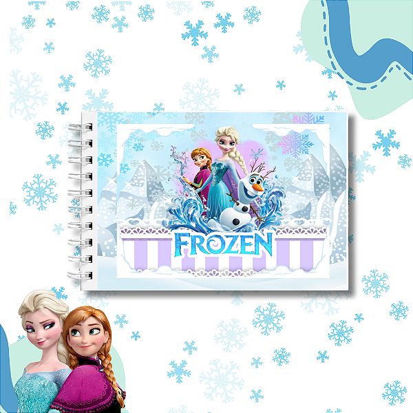 Caderno de Colorir Frozen A5 Capa Dura