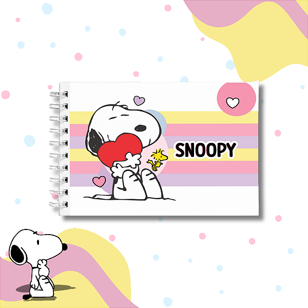 Caderno de Colorir Snoopy A5 Capa Dura