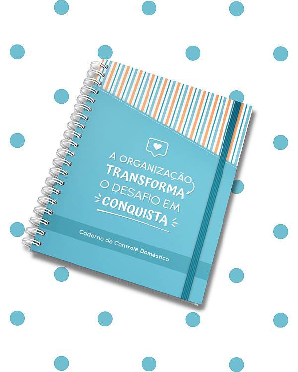 Caderno Controle Doméstico A5 Capa Dura Azul
