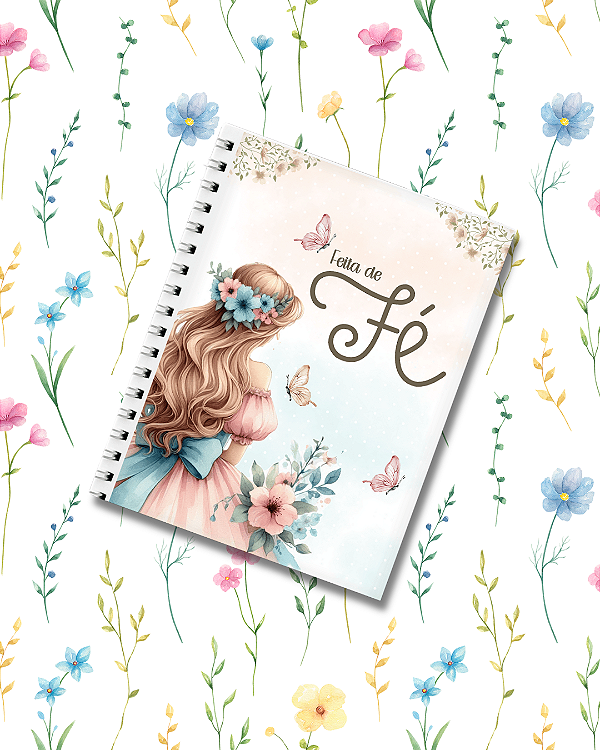 Caderno Devocional Feminino Feita de Fé A5