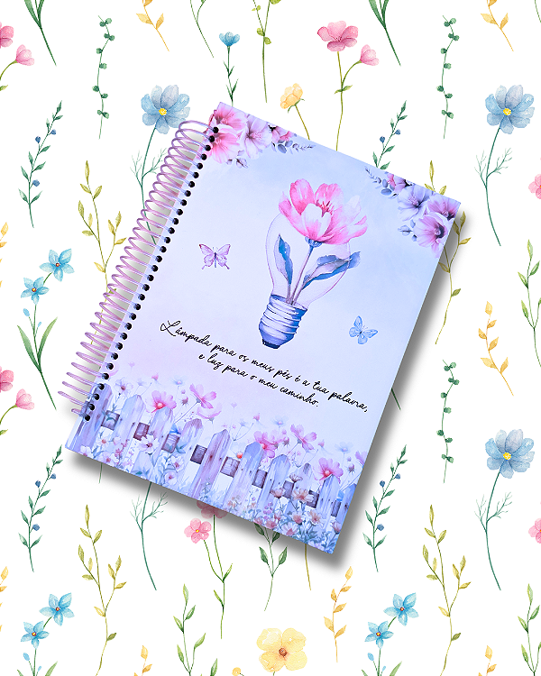 Caderno Devocional A5 Feminino - Lâmpada para os meus pés