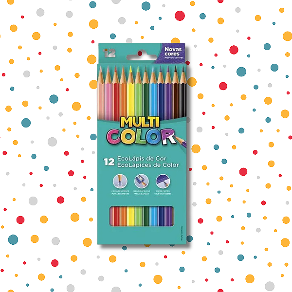Lápis de Cor 12 Cores Multicolor