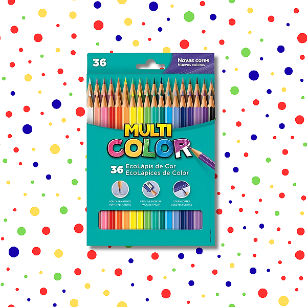 Lápis de cor 36 Cores Multicolor