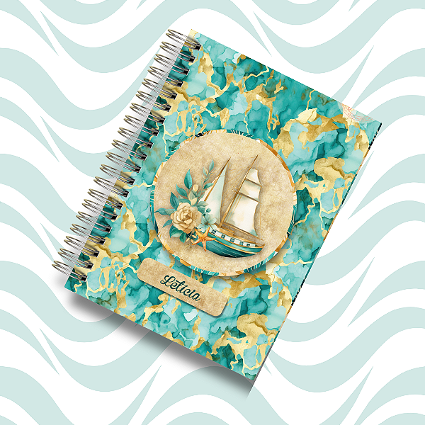 Caderno capa dura A5 Oceano