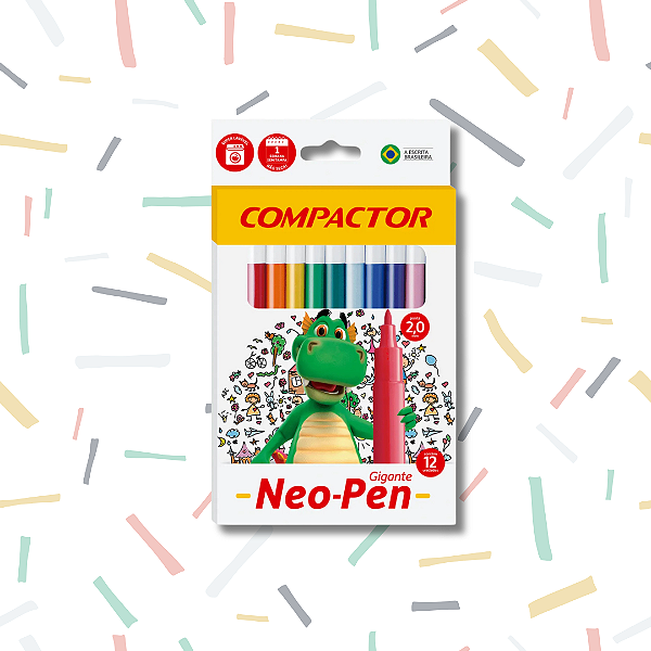 Canetinha Hidrocor Neopen 12 cores compactor