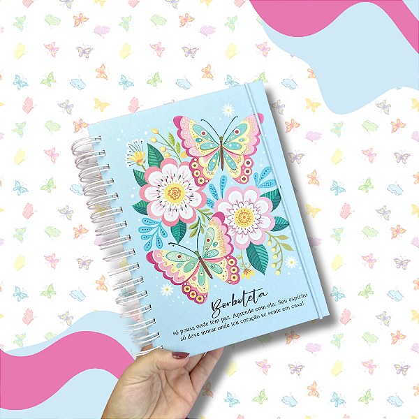 Caderno de anotações A5 Borboleta Azul