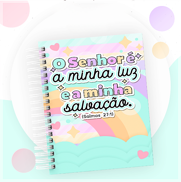 Caderno Devocional com Versículos Bíblicos Salmos 27. 1