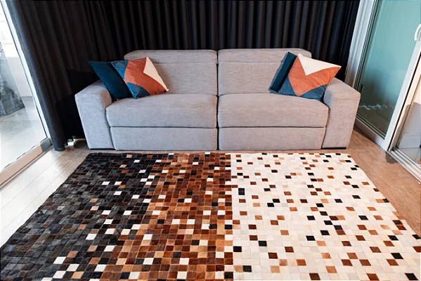 Tapete Costurado Quadriculado 5cm x 5cm