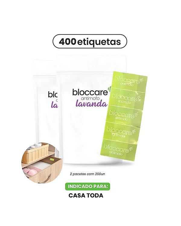 Bloccare Antimofo - Kit de 400 etiquetas Lavanda